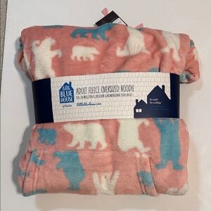 Fleece hoodie. Little blue house adult fleece oversized hoodie, new NWT